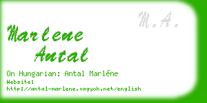 marlene antal business card